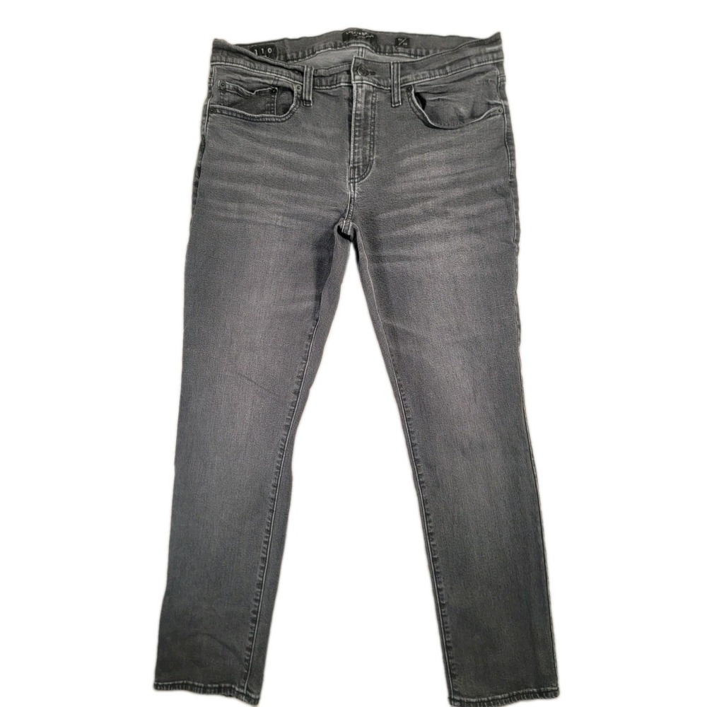 Lucky Brand Jeans 110 Slim Mens 33x30 Black Washed Stretch Denim Pants Low Rise